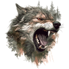 Wolf Wolf Head Scratch Marks Claws Wild Forest Hunter