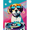 Cooler Hunde-DJ mit Sonnenbrille
