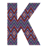 Monogram Letter K- geometric pattern