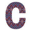 Monogram Letter C- geometric pattern