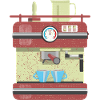 Vector coffee machine