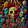 Modèle psychédélique d’Halloween