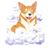 Hund elsker hund kæledyr gave Cloud Corgi