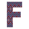 Monogram Letter F- geometric pattern