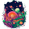 Mysterious solar system with planets