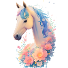 Cheval fleur
