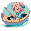 Boy in the canoe