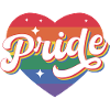 Fierté Cœur arc-en-ciel