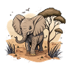 Géant de la savane