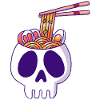 Skull and noodles