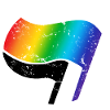 Antifa LGBT Logo Grunge