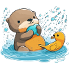 Gummiente Otter