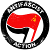 Antifascist Communist logo grunge