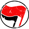 Antifa flags logo grunge