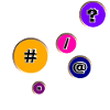 Buttons with characters