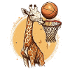 Giraffe on the Court