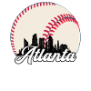 Atlanta Baseball Skyline Atlanta Cityscape
