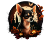 Chihuahua Costume d'Halloween - Citrouille