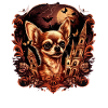 Chihuahua Costume d'Halloween - Citrouille