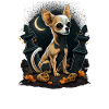 Chihuahua Costume d'Halloween - Citrouille