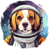 Dog as an astronaut