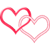 Two Connected Hearts
