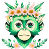 Flowery monkey friend