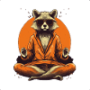 Yoga raccoon