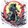 Motorcycle on the moon