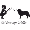 Collie mit Frau