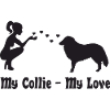 Collie mit Frau