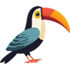 Minimalist Toucan - Bird of Paradise Design