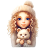 Mädchen mit Katze