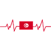 Tunisia Tunisian flag heartbeat
