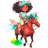 Mädchen Reiten Pferd