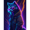 Raccoon, Neon, Gaming, Steampunk