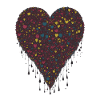 Chocolate heart liquid dripping