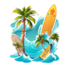 Palmiers vagues design