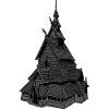 Stave Church Norway grey