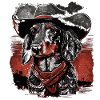 Teckel cowboy