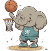 Éléphant de basket-ball