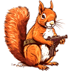 Unique and heavily armed squirrel