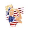 July 4th Strong woman America