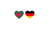 Bangladesh Germany Heartbeat Flag