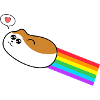 Hamster mit Regenbogen