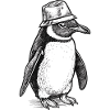 Little penguin with hat