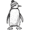 Cool penguin with cap
