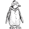 Penguin with cap and jacket