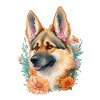 German Shepherd Cute Flower Girl