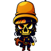 Sheriff cartoon skeleton